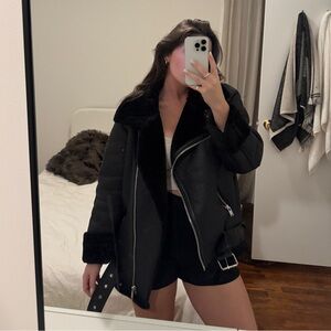 Zara Black Leather Jacket